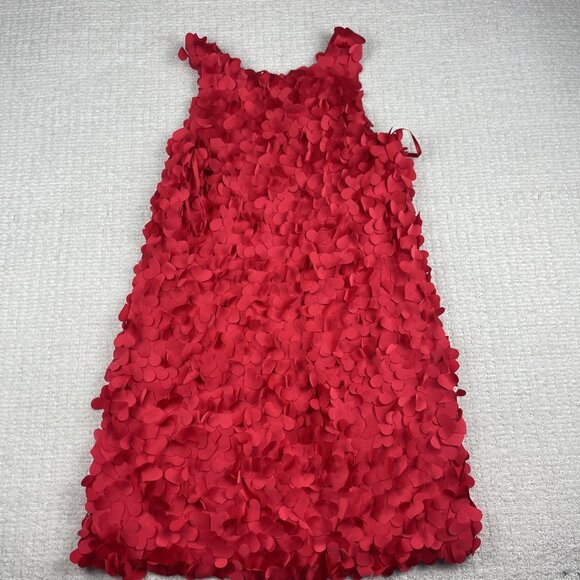 BCBGMAXAZRIA Red 3D Heart Sleeveless Mini Dress Size 4 Valentine Party - Picture 11 of 16